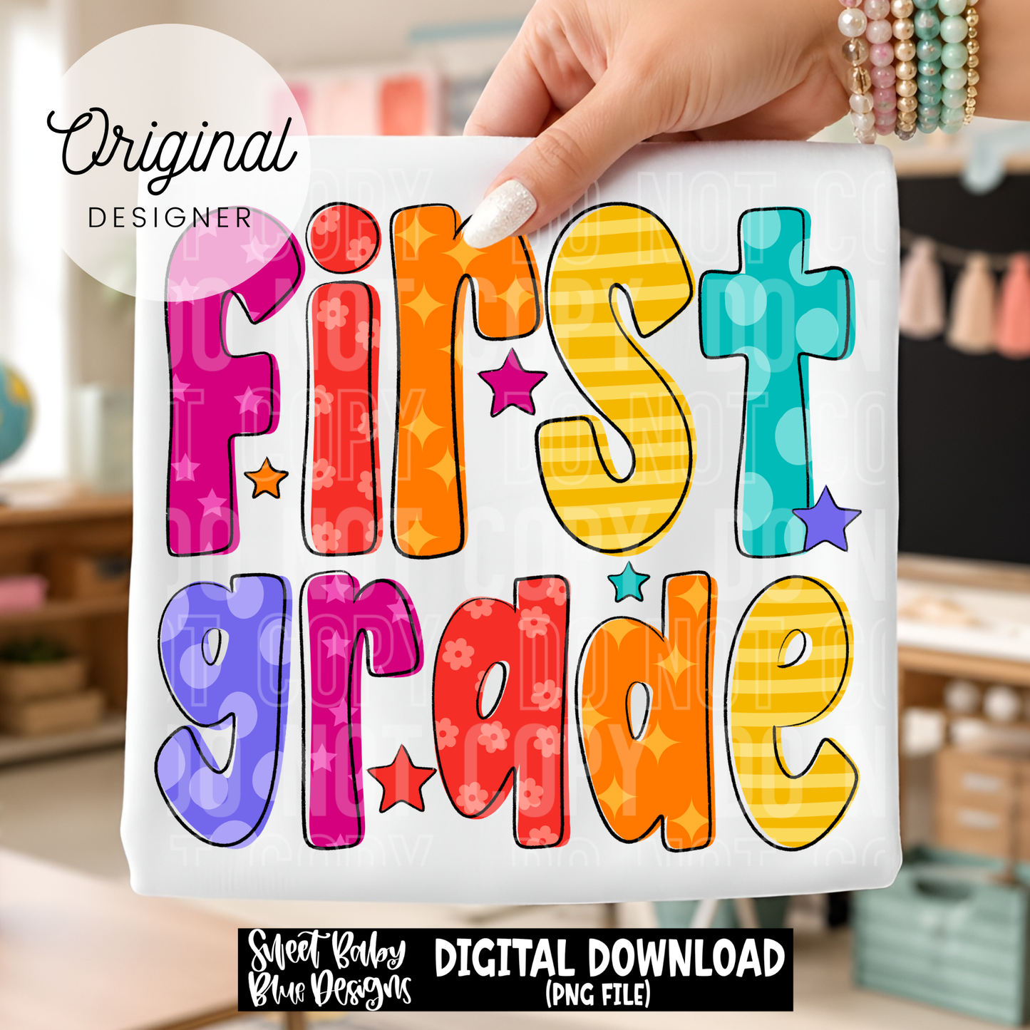 First Grade- School- Doodle - 2026 - PNG file- Digital Download