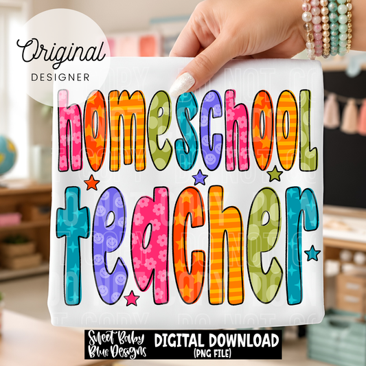 Homeschool Teacher- Doodle - 2026 - PNG file- Digital Download