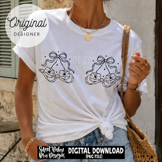 Cowboy Hat Bows - 2026 - PNG file- Digital Download