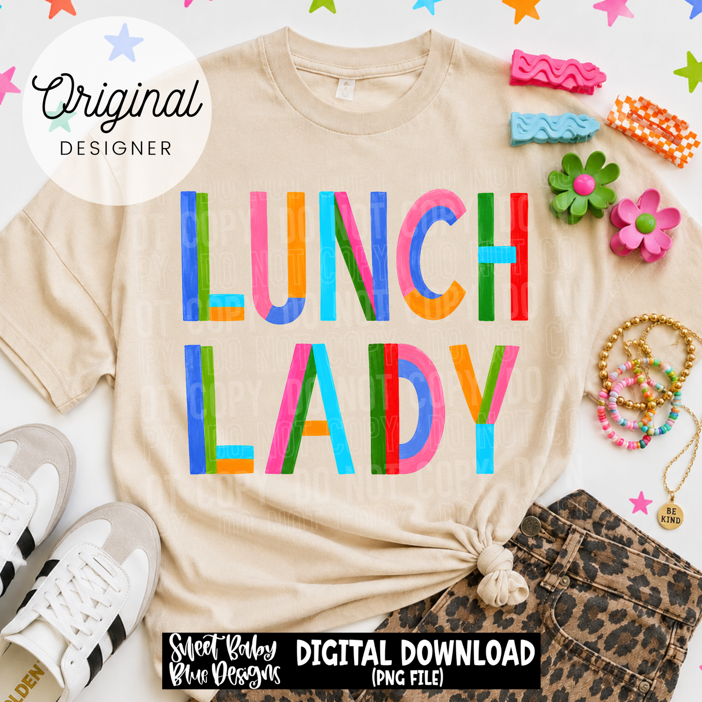Lunch Lady - Color Block- 2026 - PNG file- Digital Download