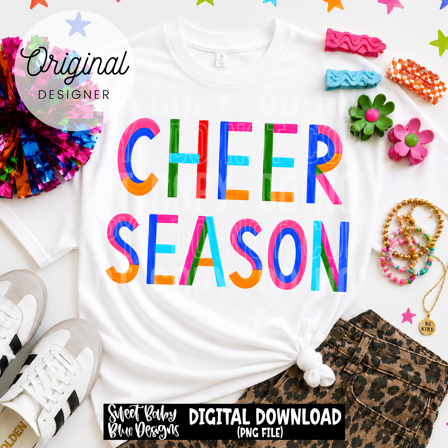 Cheer Season- Color Block- 2026 - PNG file- Digital Download