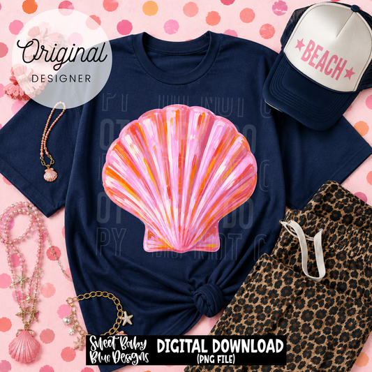 Seashell Pink Brush - 2026 - PNG file- Digital Download