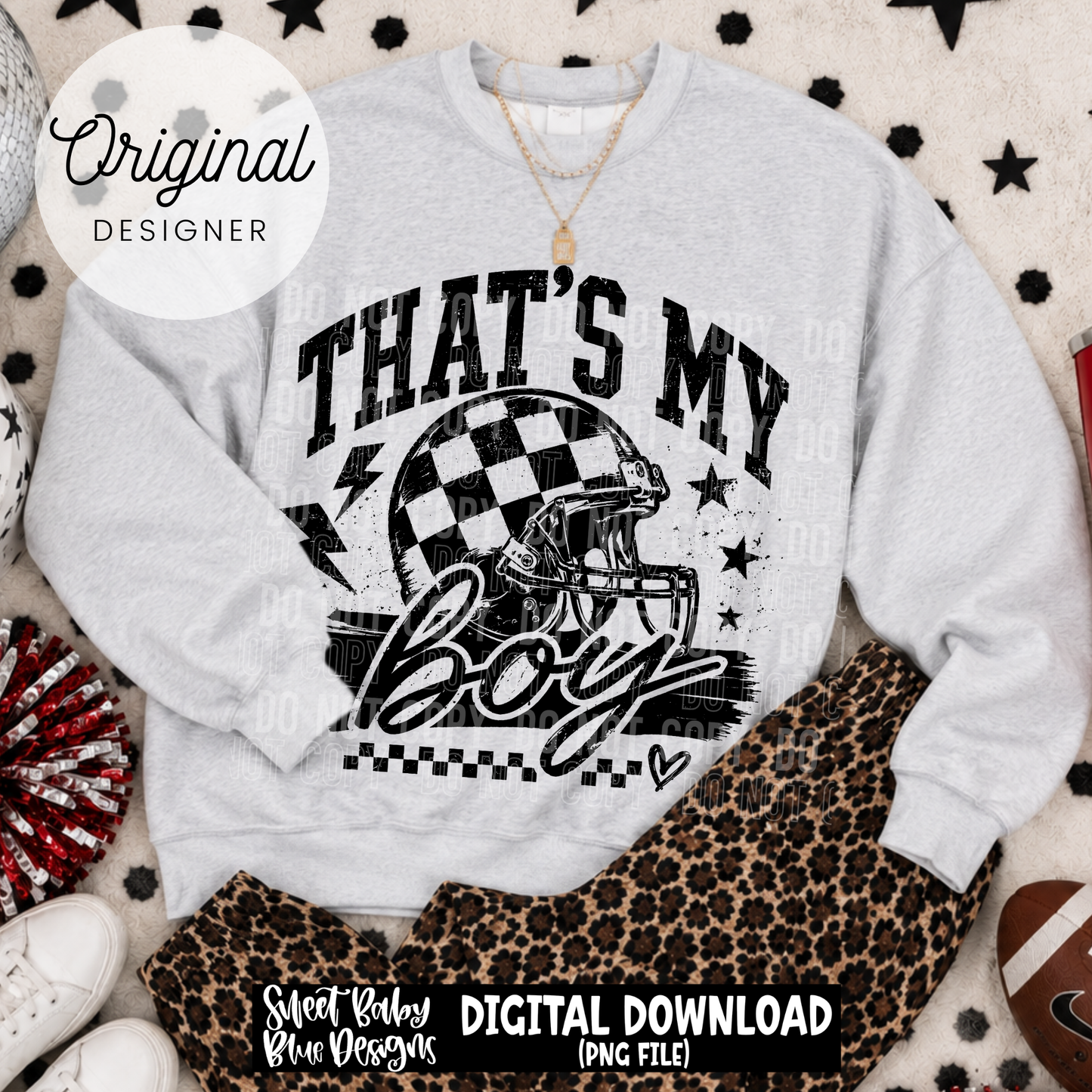 That's my Boy - Football - Distressed- 2026 - PNG file- Digital Download