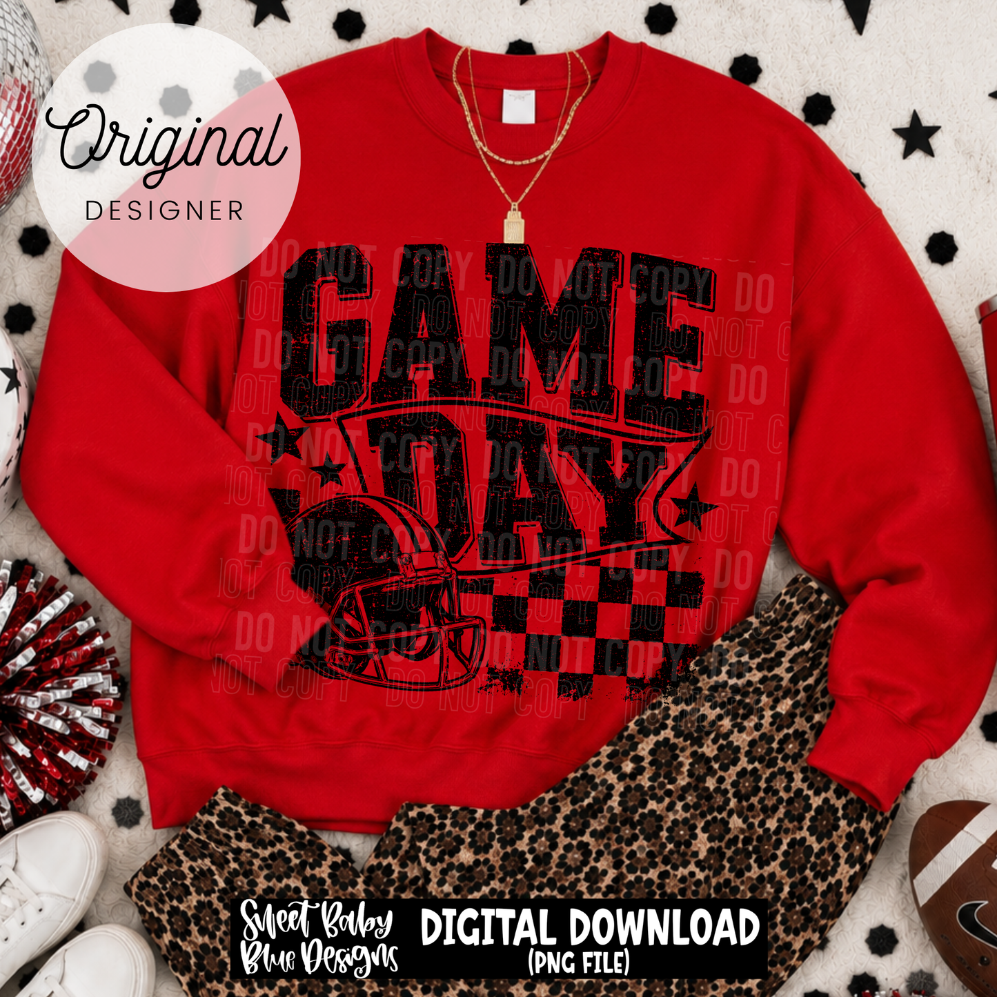 Game Day- Football - Distressed- 2026 - PNG file- Digital Download