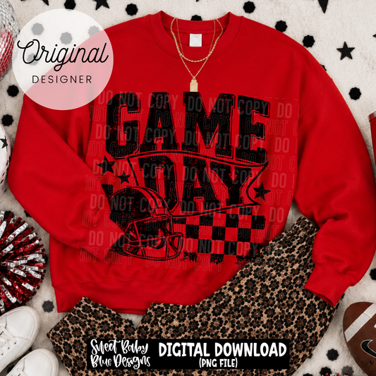 Game Day- Football - Distressed- 2026 - PNG file- Digital Download