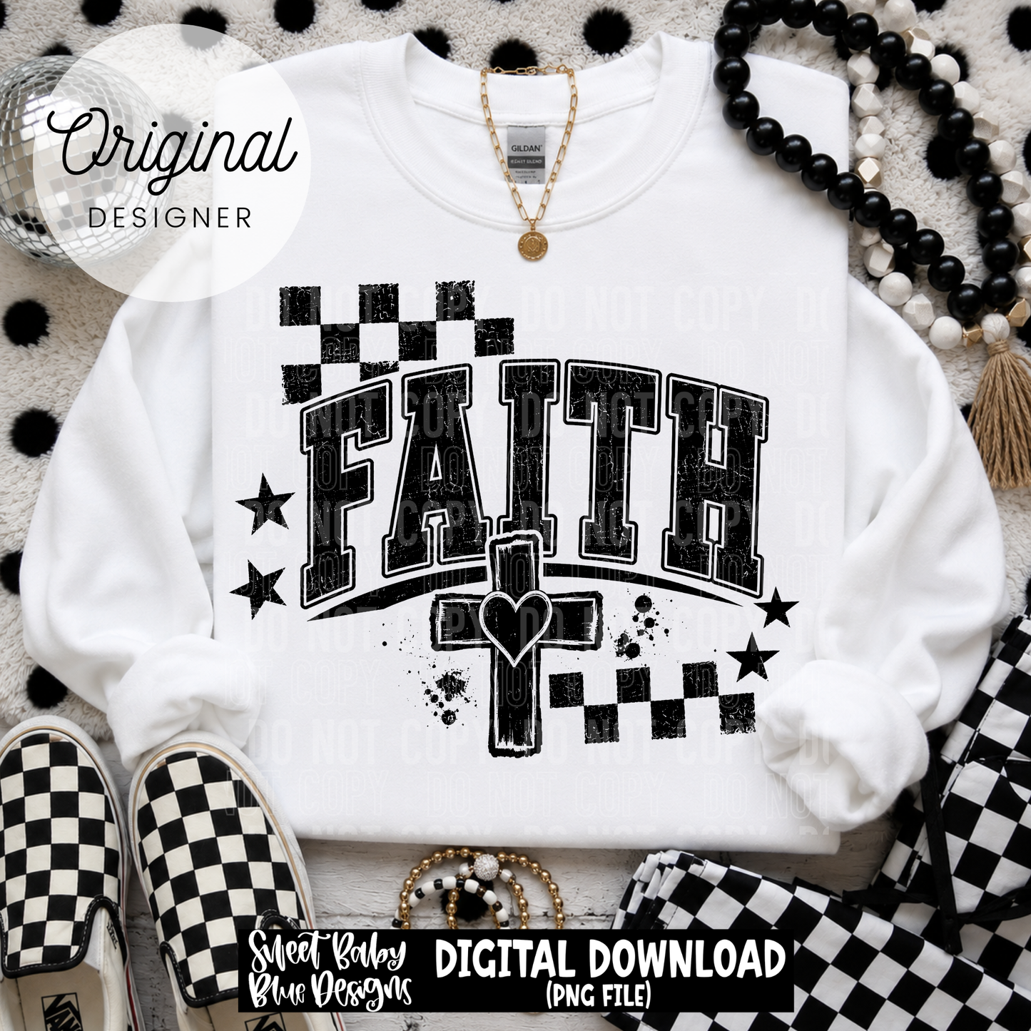 Faith- Distressed - 2026 - PNG file- Digital Download