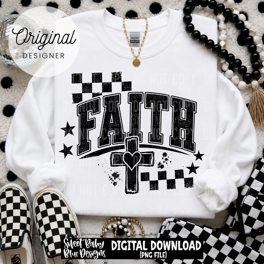 Faith- Distressed - 2026 - PNG file- Digital Download