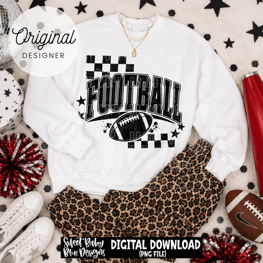 Football- Distressed - 2026 - PNG file- Digital Download