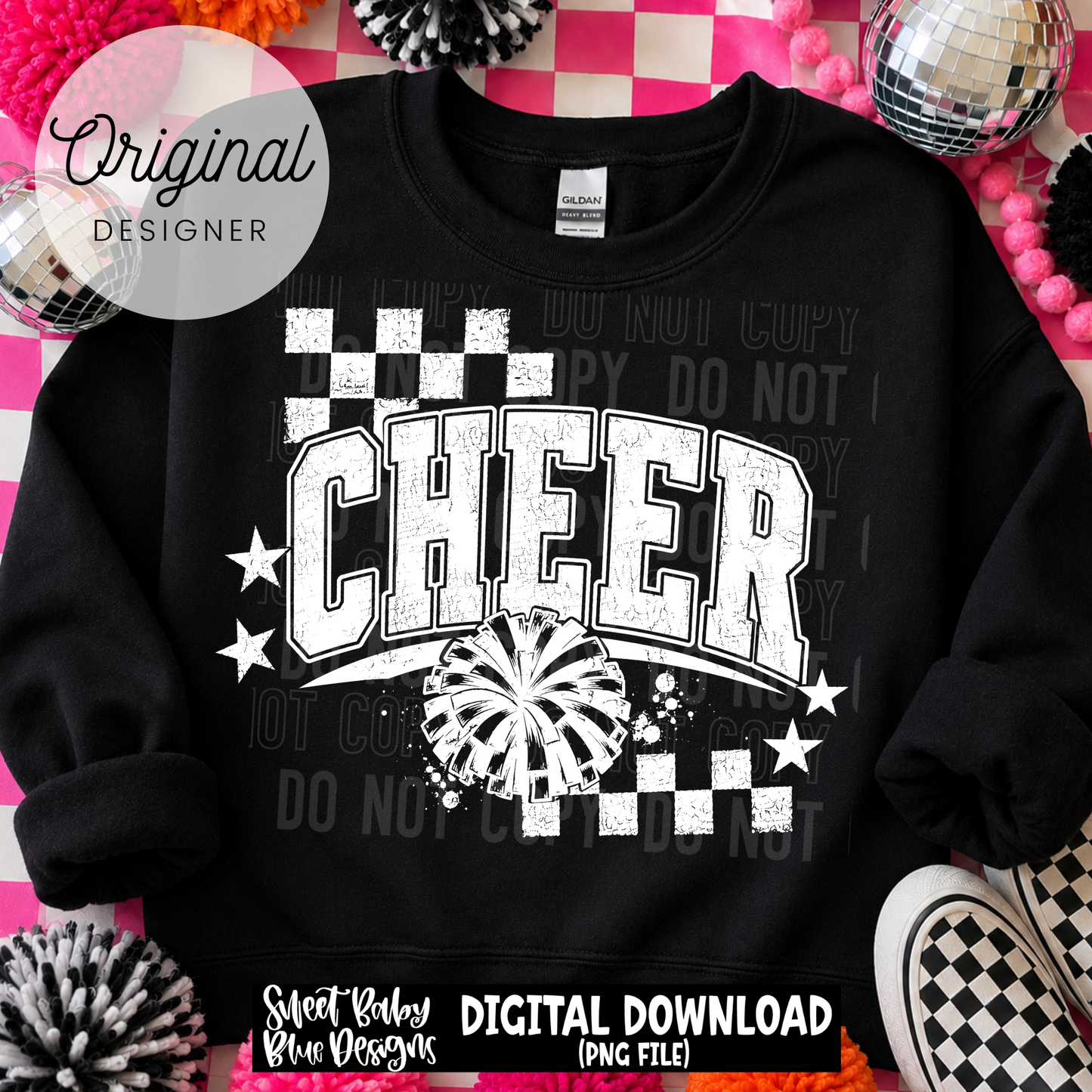 Cheer- Distressed - 2026 - PNG file- Digital Download