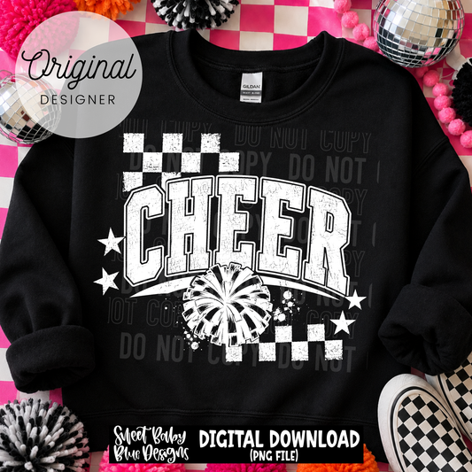 Cheer- Distressed - 2026 - PNG file- Digital Download