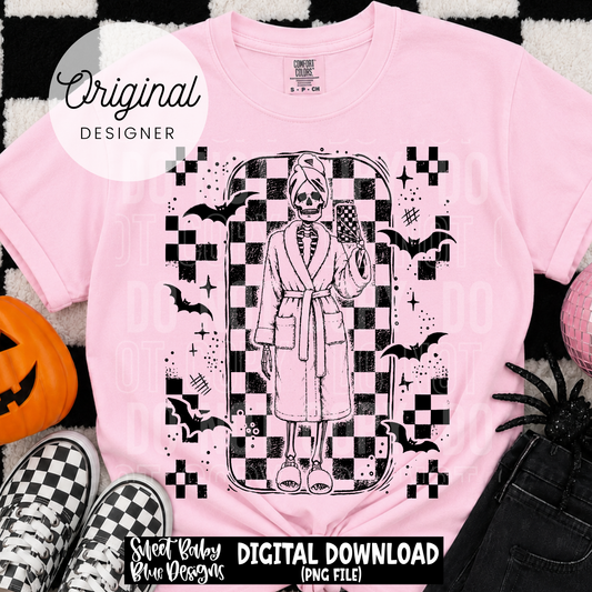 Skeleton Selfie- Halloween - 2026 - PNG file- Digital Download