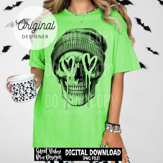 Skeleton Heart- Skeleton - Halloween - 2026 - PNG file- Digital Download