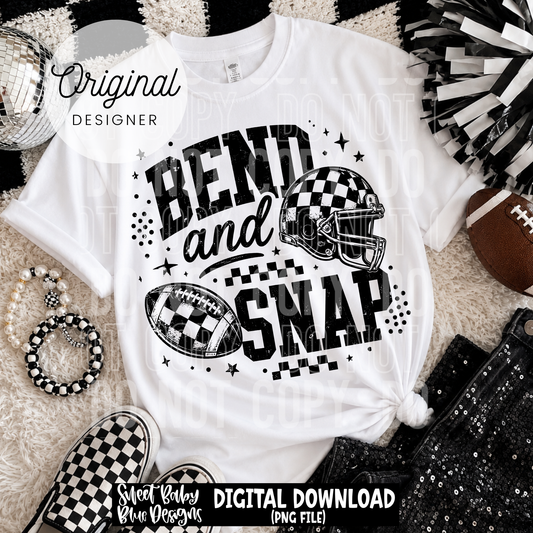 Bend and Snap Distressed Football - 2026 - PNG file- Digital Download