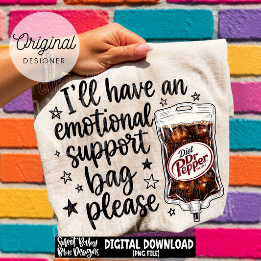 Emotional Support Bag Diet Dr. P - 2026 - PNG file- Digital Download