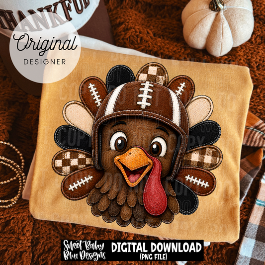 Football Turkey- Thanksgiving- Fall - 2026 - PNG file- Digital Download