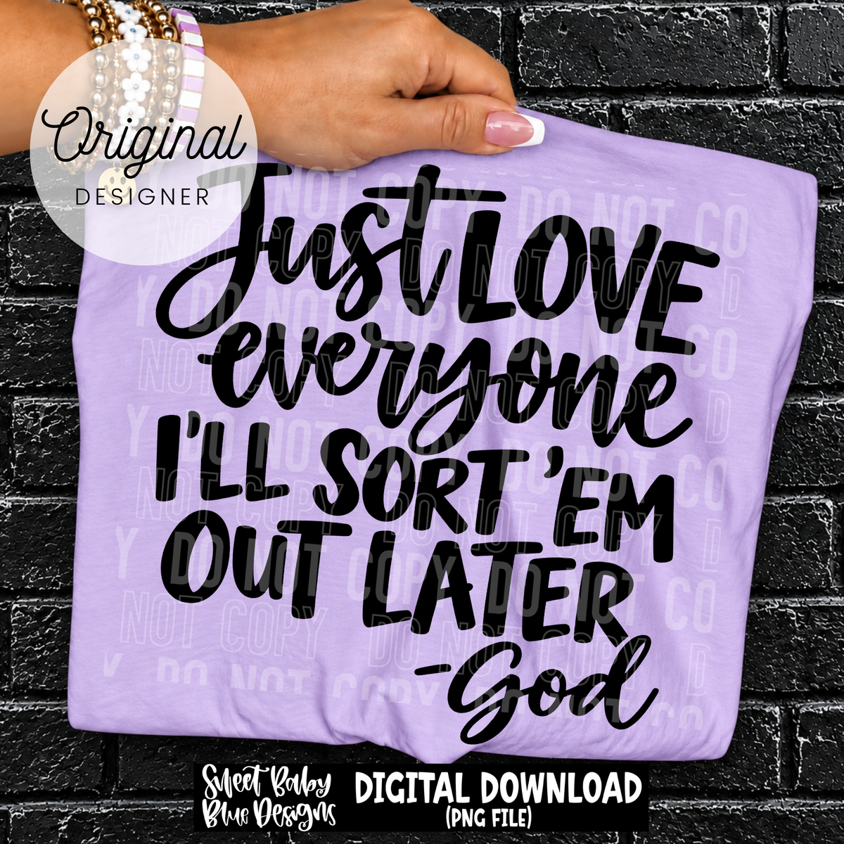 Just Love Everyone - 2026 - PNG file- Digital Download