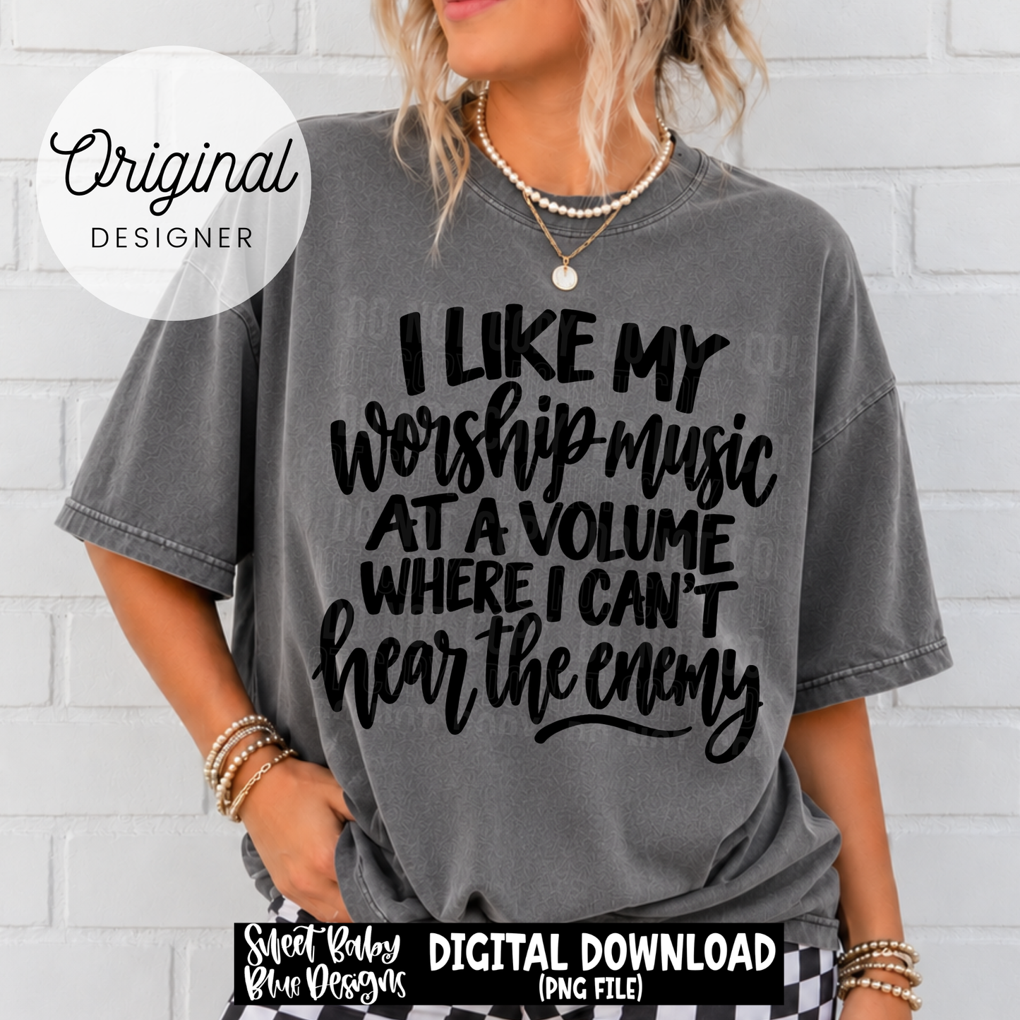I Like My Worship Music - 2026 - PNG file- Digital Download