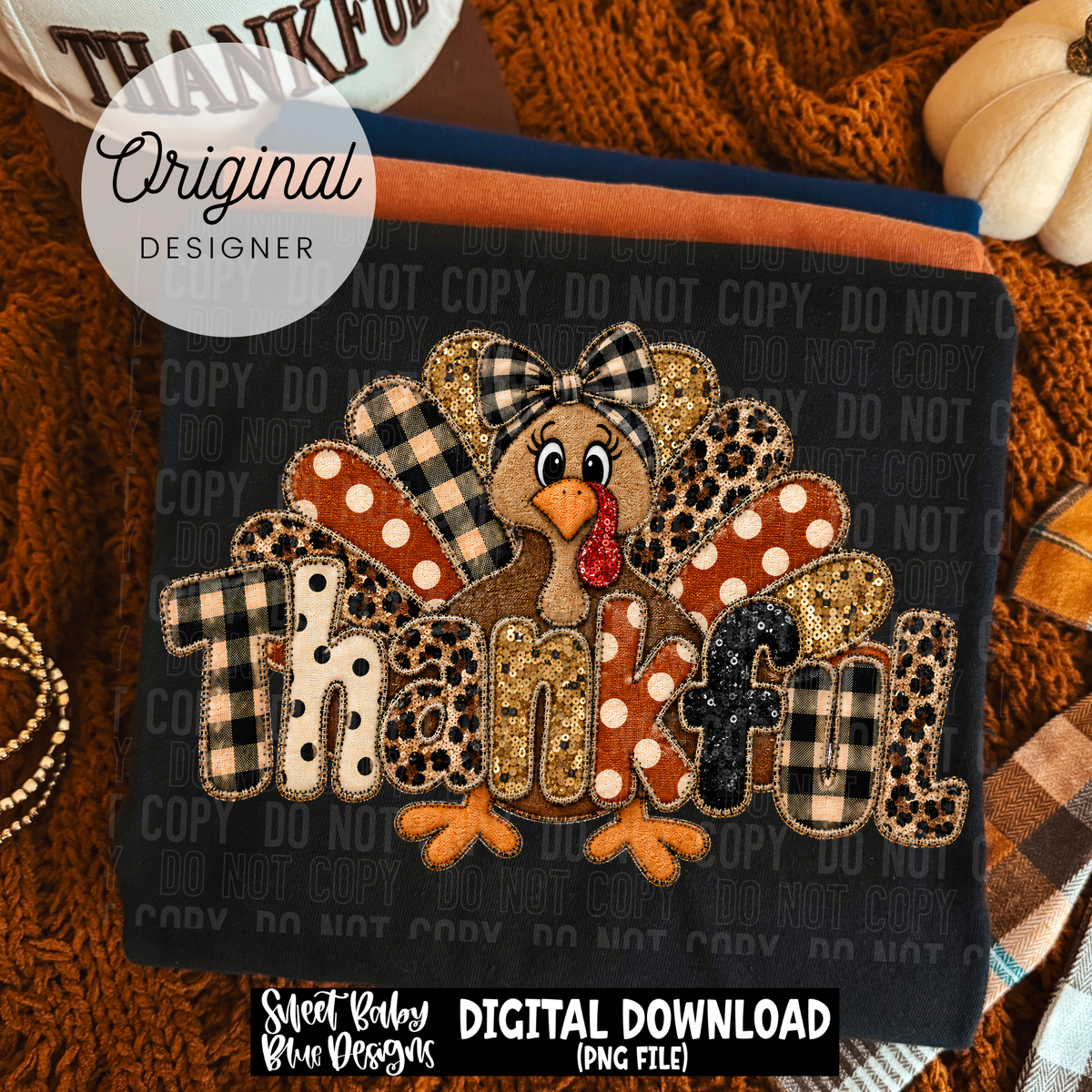 Thankful Turkey- Fall - 2026 - PNG file- Digital Download