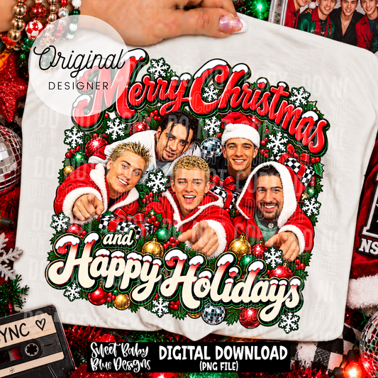 Merry Christmas Holidays- Christmas - 2026 - PNG file- Digital Download
