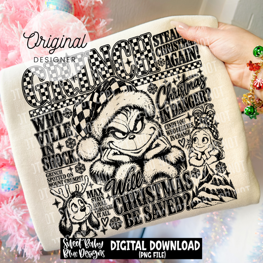Christmas Paper G - Christmas - 2026 - PNG file- Digital Download