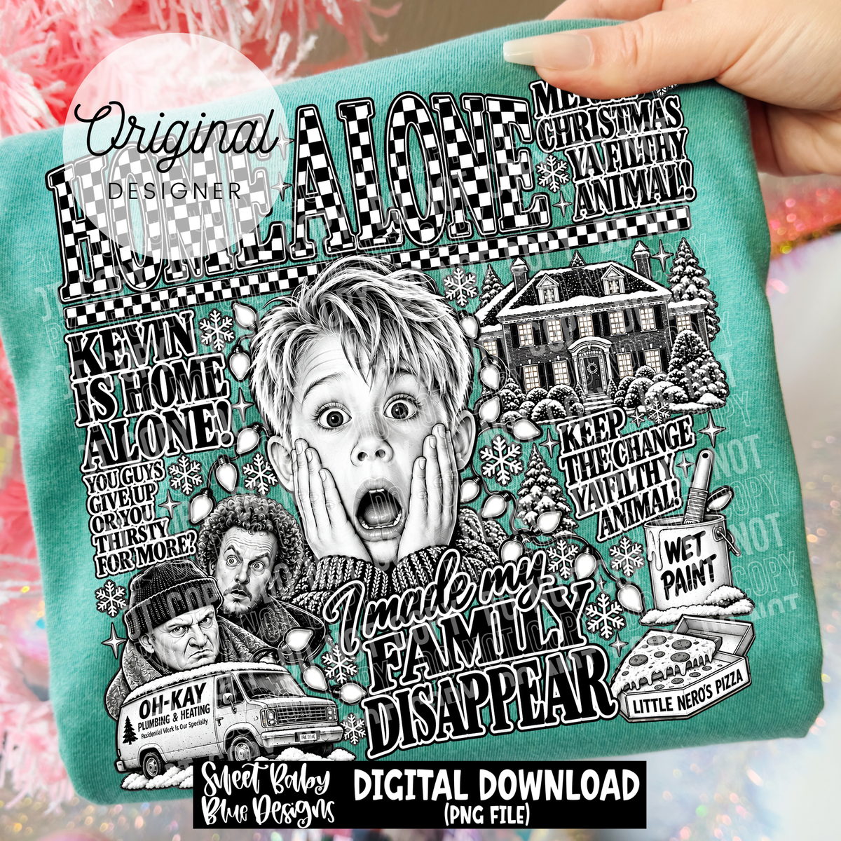 Christmas Paper HA- Christmas - 2026 - PNG file- Digital Download