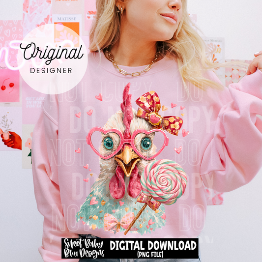 Valentine's Day Chicken - 2026 - PNG file- Digital Download