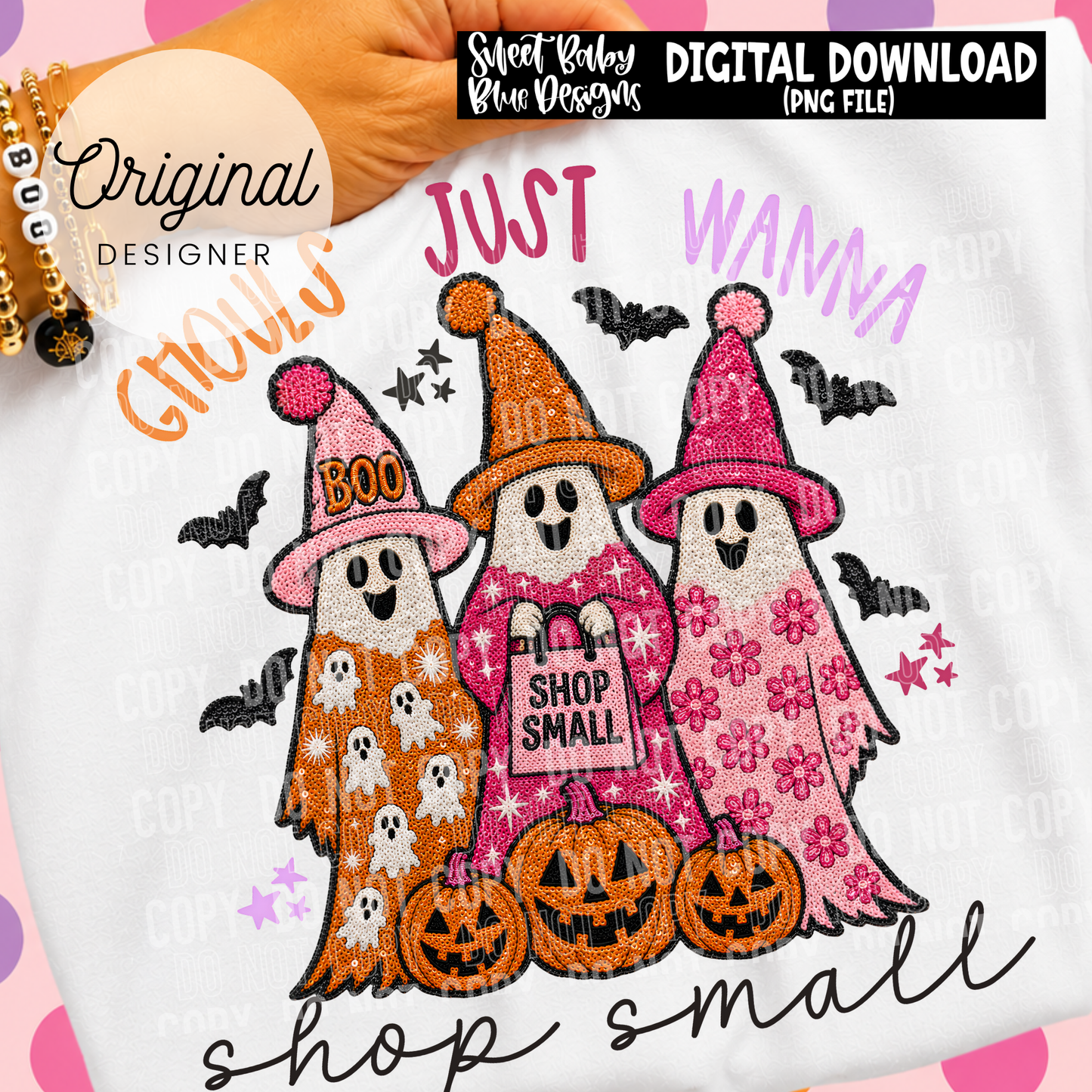 Ghouls Just Wanna Shop Small - Halloween - 2026 - PNG file- Digital Download