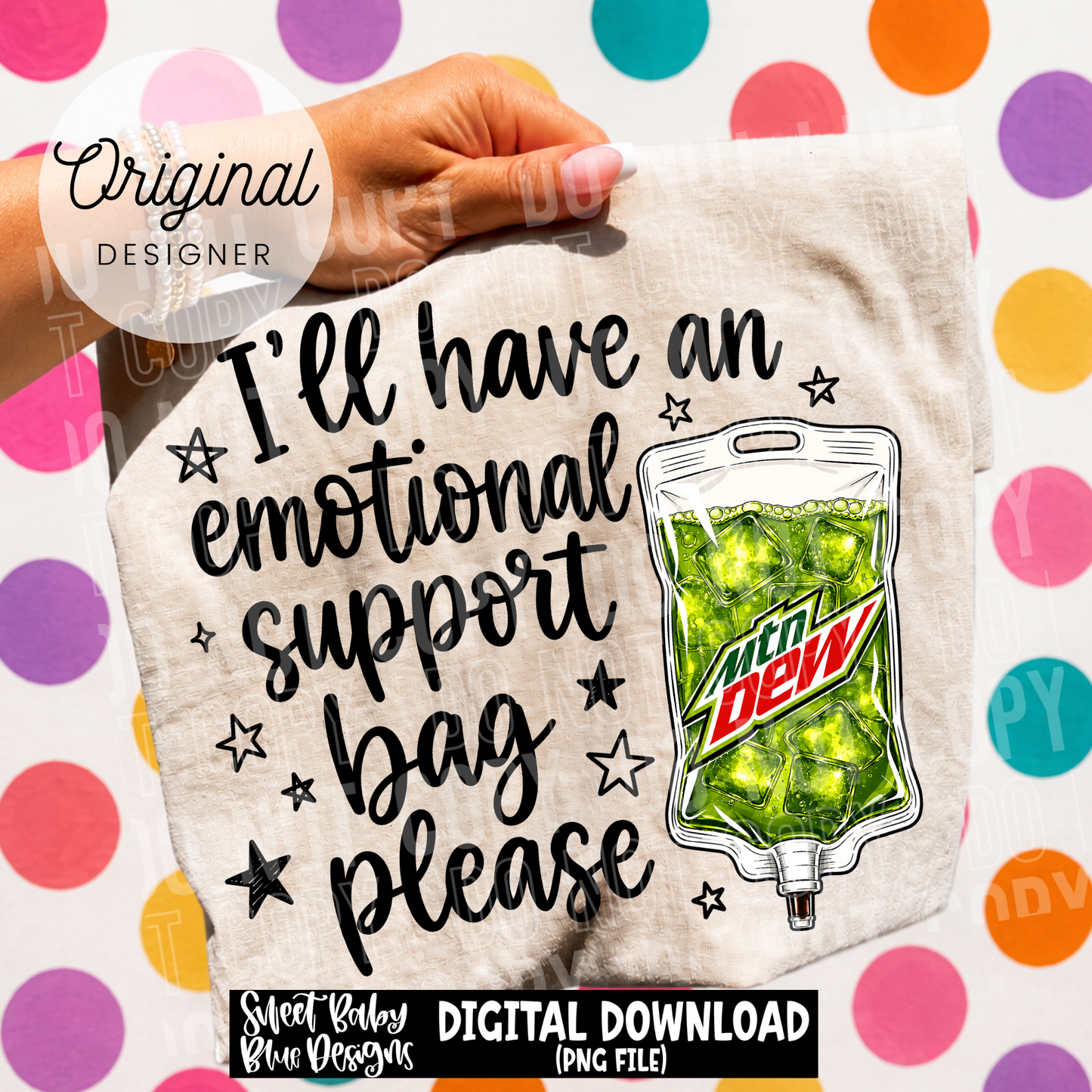 Emotional Support Bag MTN D - 2026 - PNG file- Digital Download