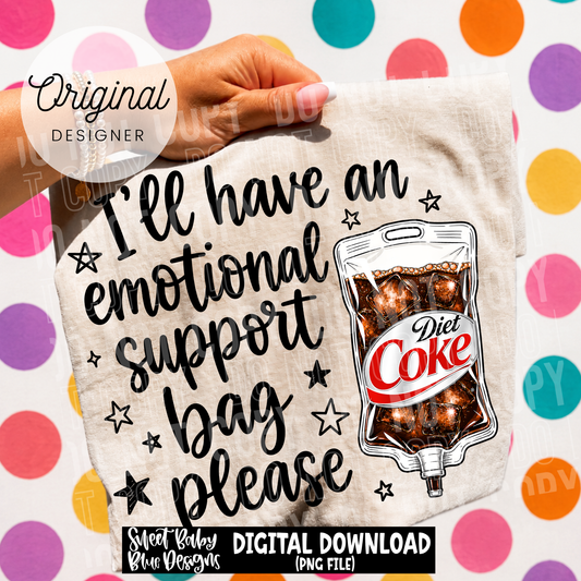 Emotional Support Bag Diet C - 2026 - PNG file- Digital Download