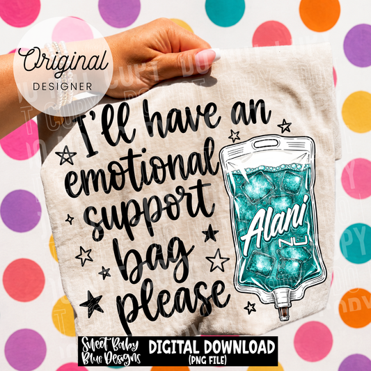 Emotional Support Bag A - 2026 - PNG file- Digital Download