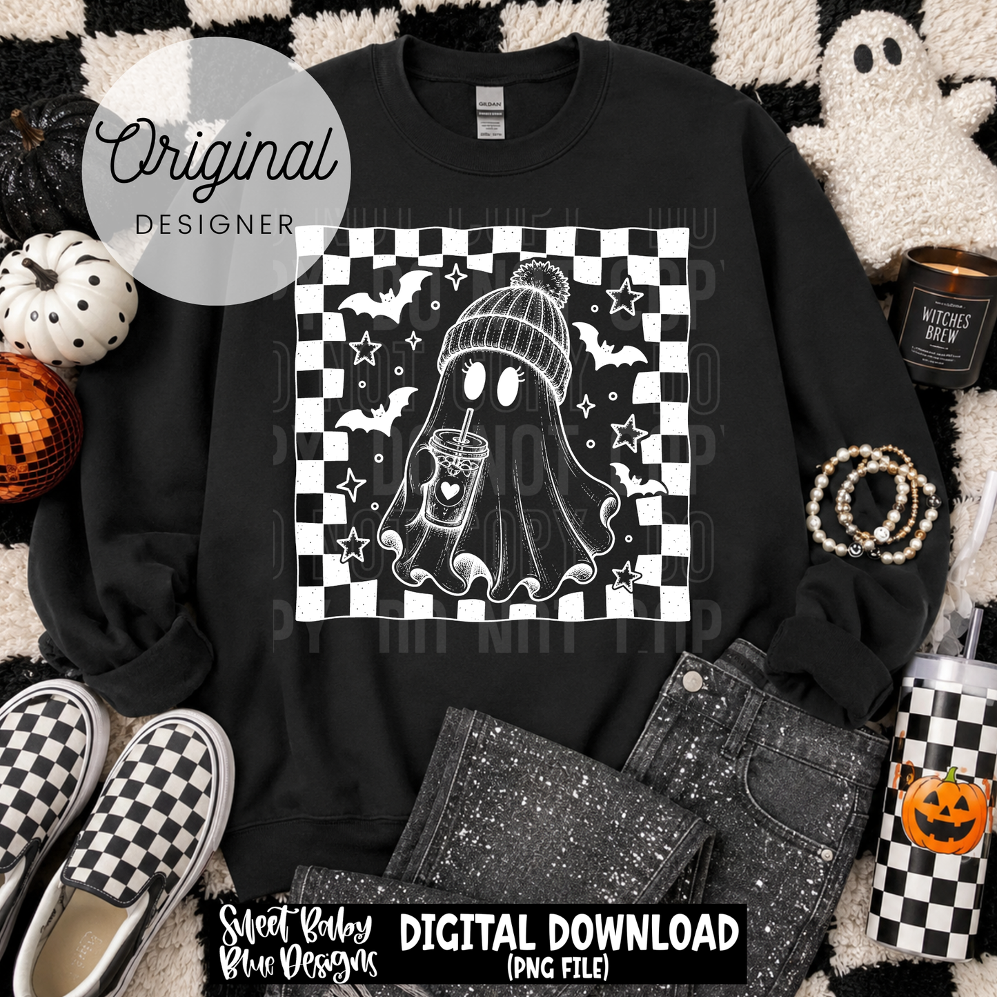 Ghost Checkered - 2026 - PNG file- Digital Download