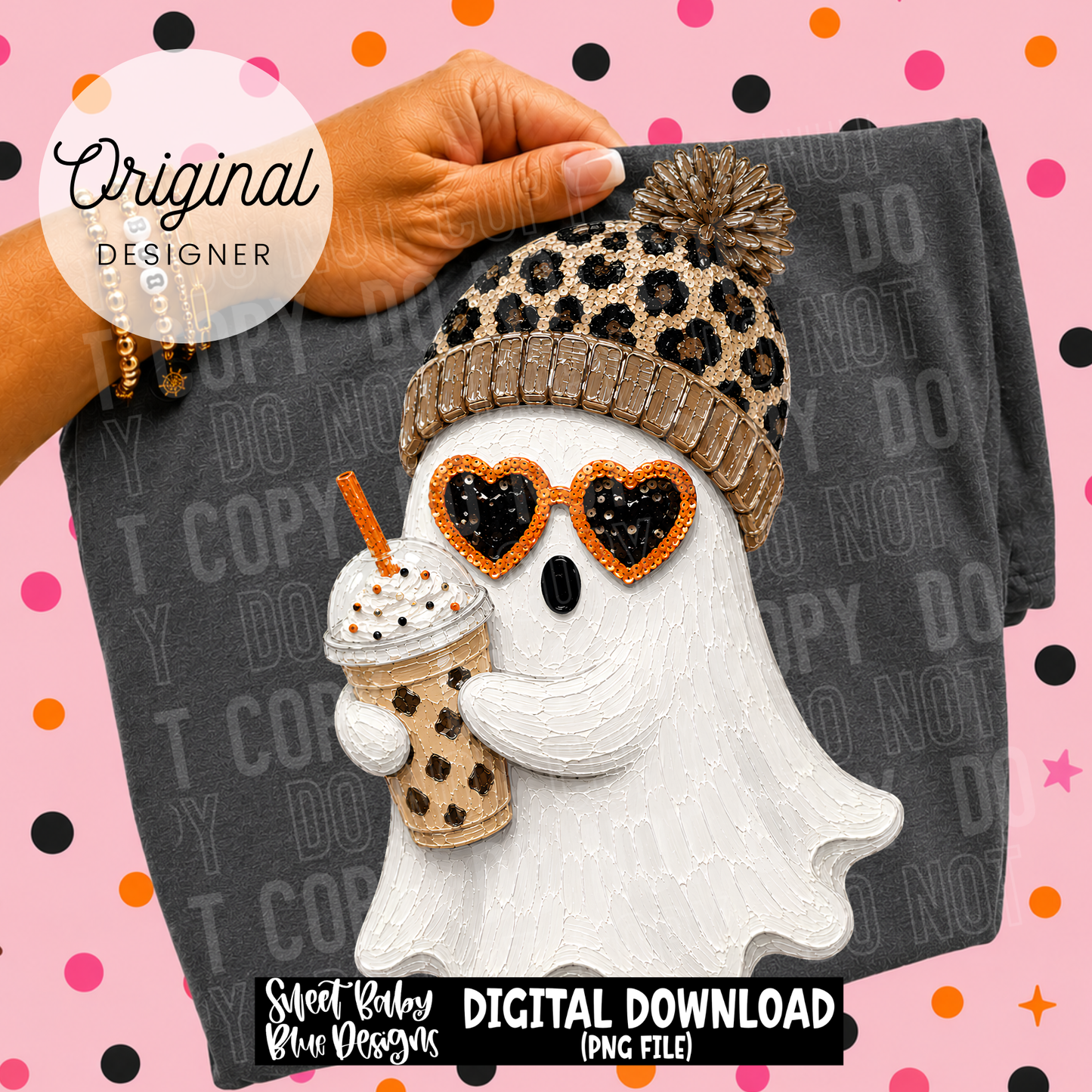 Ghost- Faux Painted- Halloween - 2026 - PNG file- Digital Download