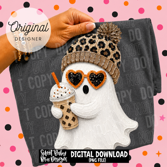 Ghost- Faux Painted- Halloween - 2026 - PNG file- Digital Download