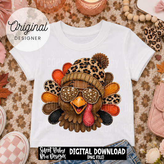 Turkey- Girl- Thanksgiving- Fall - 2026 - PNG file- Digital Download
