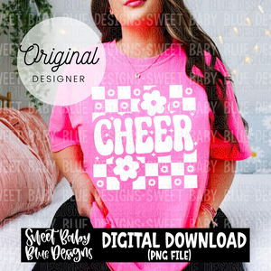 Cheer checkered - 2024 - PNG file- Digital Download