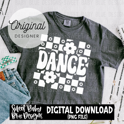 Dance- checkered - 2024 - PNG file- Digital Download