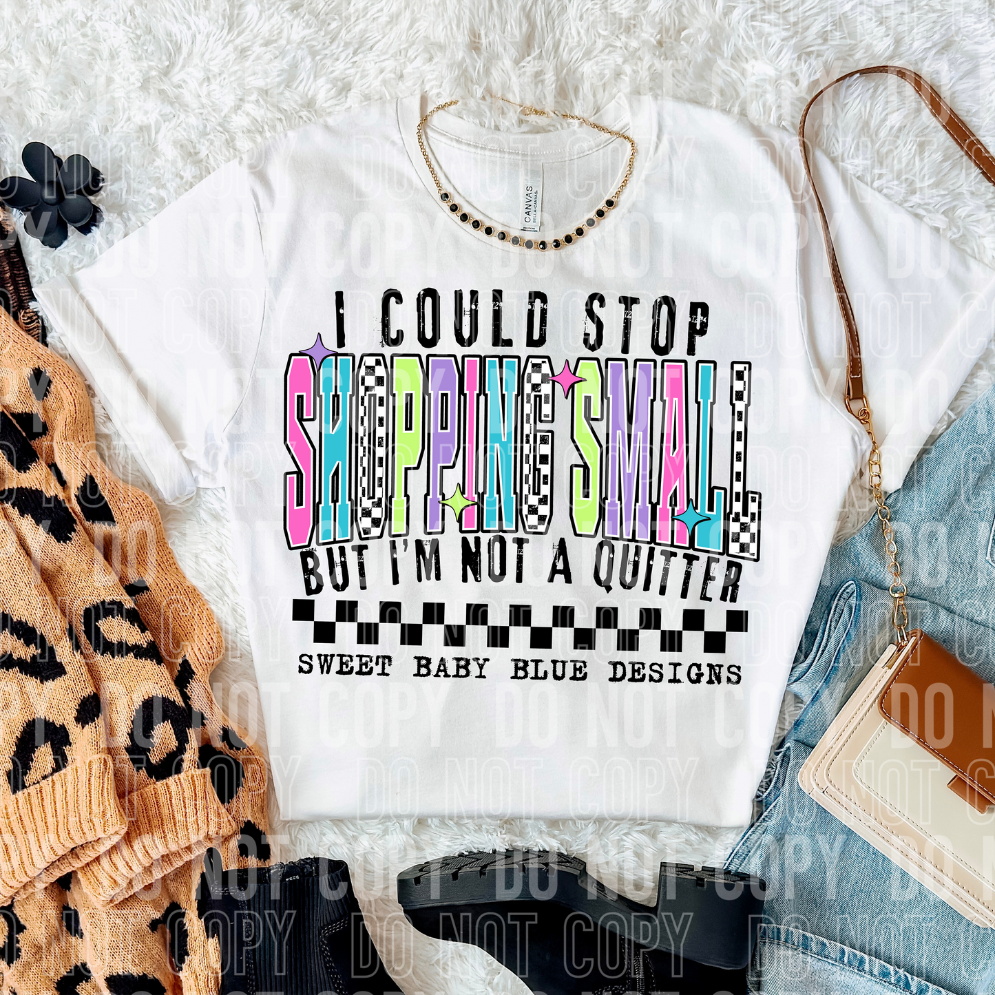 I could stop shopping small - Custom business name - PNG file- Digital Download