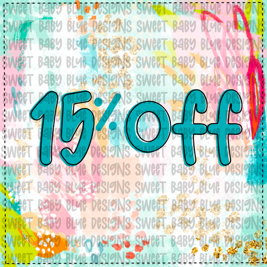 15% off- Interactive Post- PNG file- Digital Download
