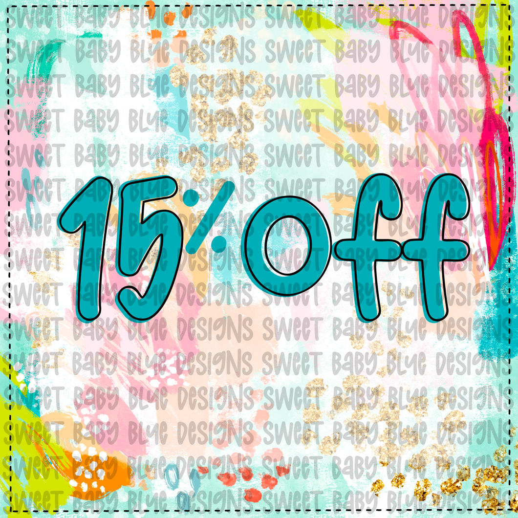 15% off- Interactive Post- PNG file- Digital Download