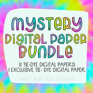 Mystery Tie- Dye Digital Paper Bundle- 2021 - PNG file- Digital Download