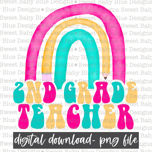 2nd grade teacher- School- 2021 - PNG file- Digital Download