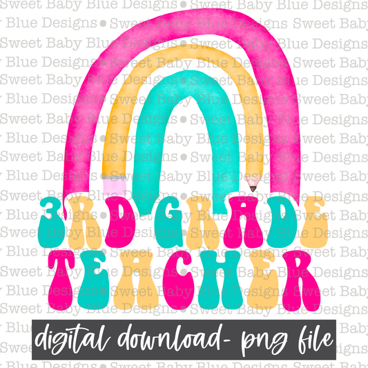 3rd grade teacher- School- 2021 - PNG file- Digital Download