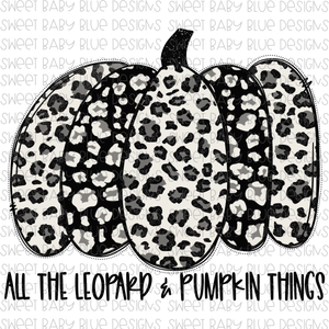 All the Leopard and Pumpkin things- Fall- PNG file- Digital Download