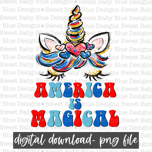 America is magical- USA- Summer - 2021 - PNG file- Digital Download