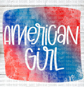 American Girl- PNG file- Digital Download