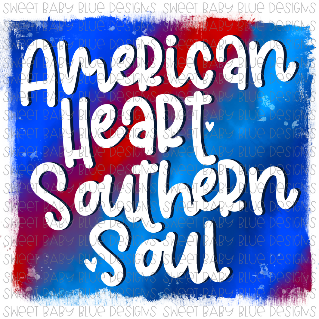 American heart southern soul- PNG file- Digital Download