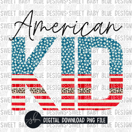 American kid- 4th Letters- Summer- 4th of July- 2022- PNG file- Digital Download