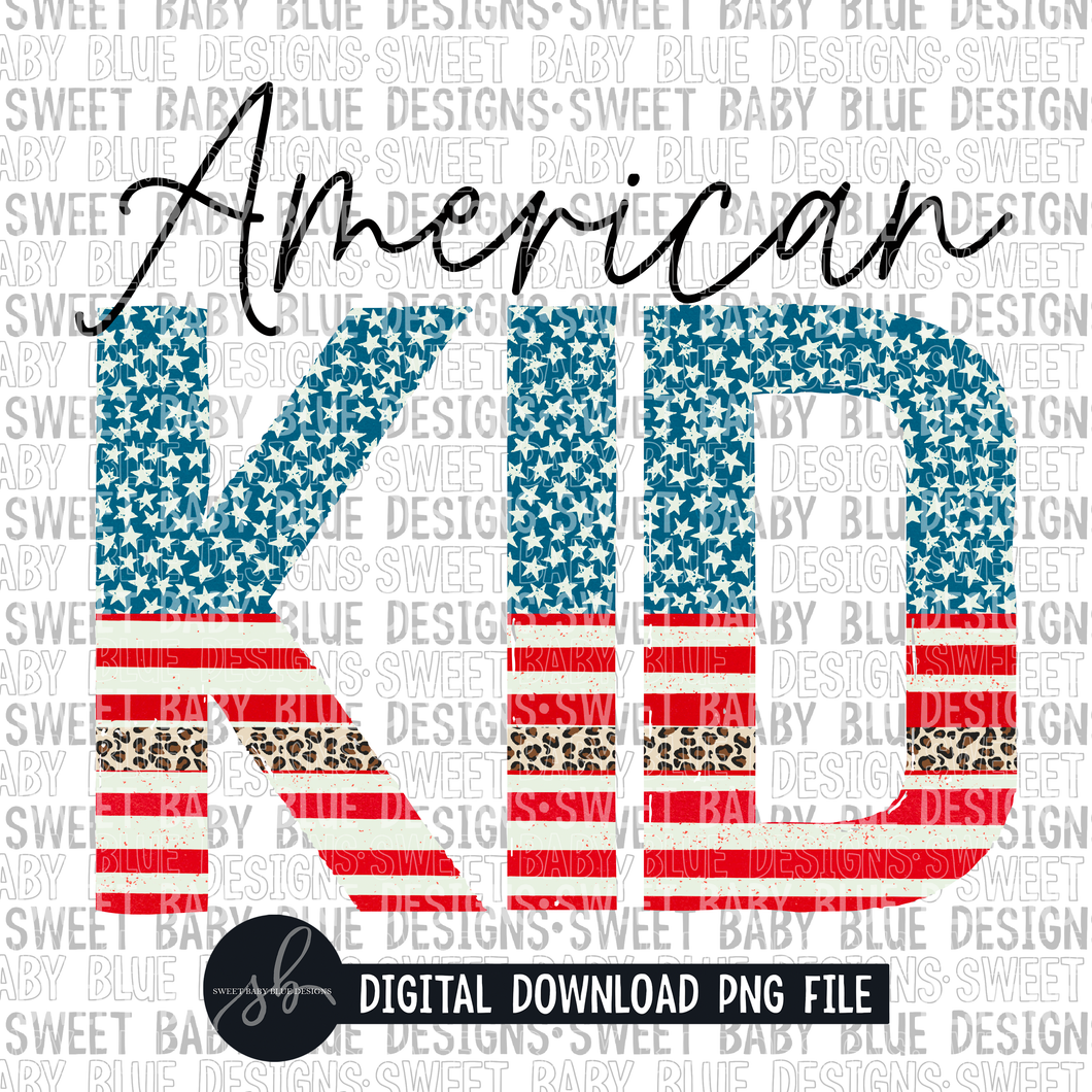 American kid- 4th Letters- Summer- 4th of July- 2022- PNG file- Digital Download