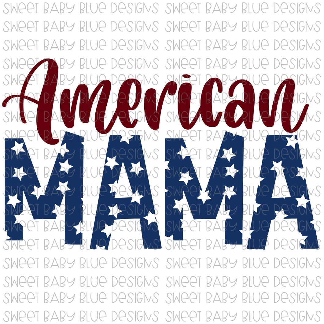 American mama- Star- PNG file- Digital Download