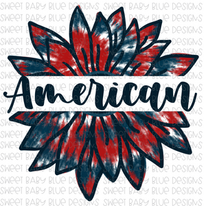 American- Sunflower- Watercolor- PNG file- Digital Download